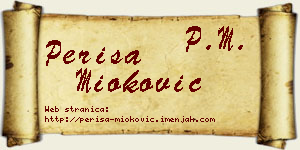 Periša Mioković vizit kartica